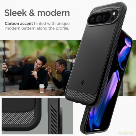Spigen nakładka Rugged Armor do Google Pixel 9 Pro XL czarna matowa