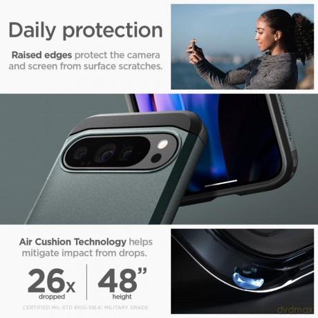 Spigen nakładka Tough Armor do Google Pixel 9 Pro XL zielona