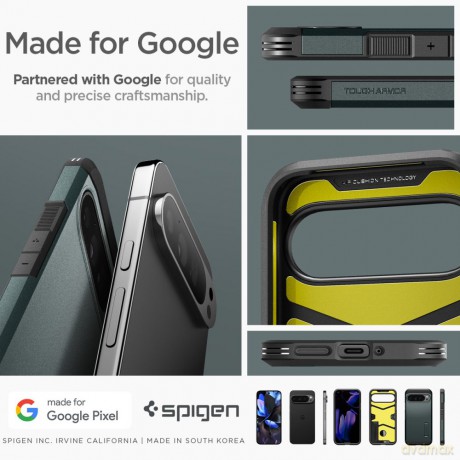 Spigen nakładka Tough Armor do Google Pixel 9 Pro XL zielona
