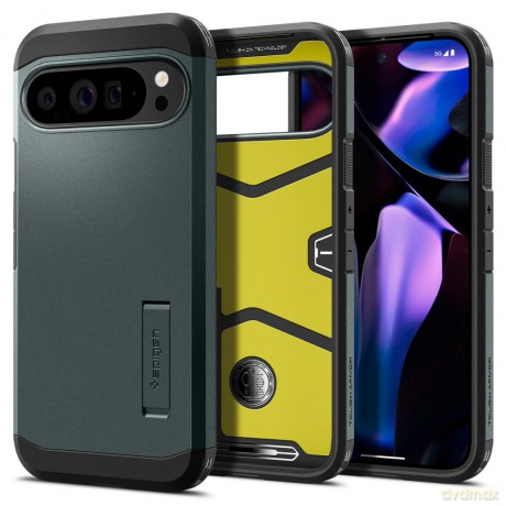 Spigen nakładka Tough Armor do Google Pixel 9 Pro XL zielona