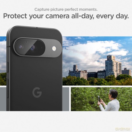 Spigen ochrona aparatu Optik.Tr "EZ FIT" 2-Pack do Google Pixel 9 Przezroczysta