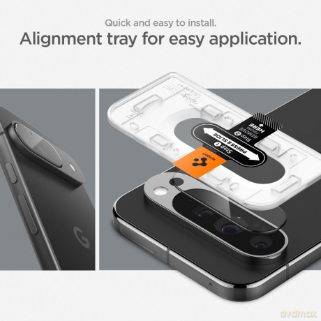 Spigen ochrona aparatu Optik.Tr "EZ FIT" 2-Pack do Google Pixel 9 Przezroczysta