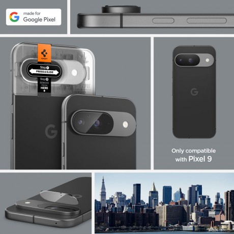 Spigen ochrona aparatu Optik.Tr "EZ FIT" 2-Pack do Google Pixel 9 Przezroczysta