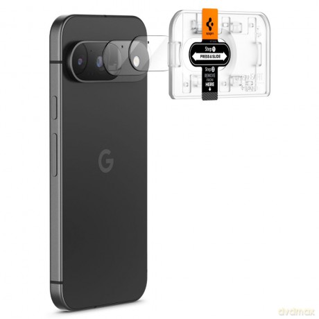 Spigen ochrona aparatu Optik.Tr "EZ FIT" 2-Pack do Google Pixel 9 Przezroczysta