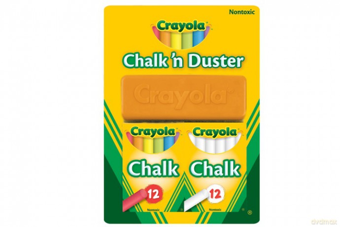Crayola kreda 2x12szt bia-kolor+gąbka 51-6009