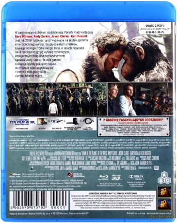 Ewolucja Planety Małp 3D (Blu-ray 2D)+[Blu-Ray 3D]