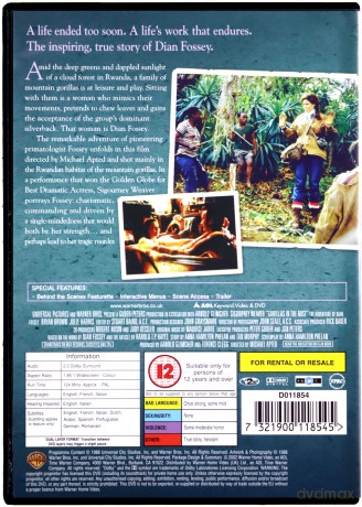 Gorillas In The Mist (Goryle we mgle) [DVD]