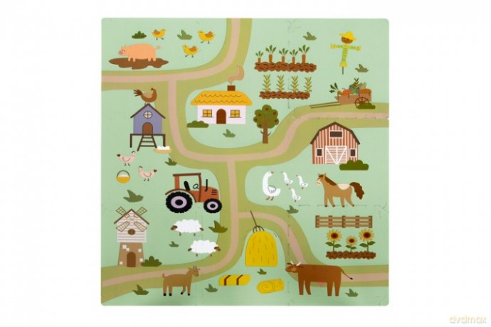 Mata puzzlowa 9 elem.30x30 wieś 90050