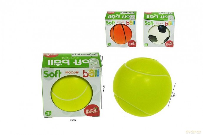 Piłka miękka 6cm 3kol HC0216 45987
