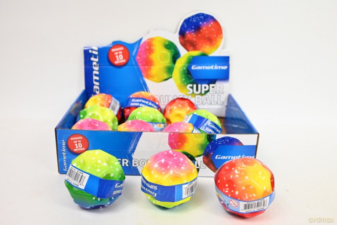 Piłka superodbijająca 7cm 3kol tęczowa 621839