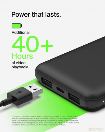 Belkin - Power Bank w/USB-C 10.000 mAh 15W, Black