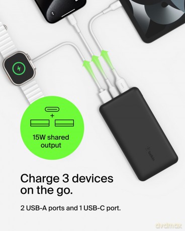 Belkin - Power Bank w/USB-C 10.000 mAh 15W, Black