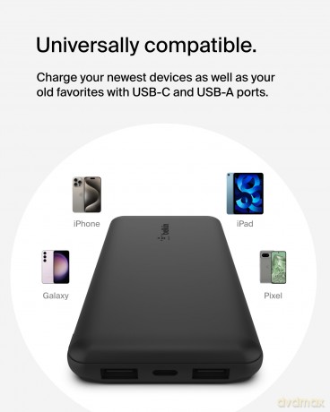 Belkin - Power Bank w/USB-C 10.000 mAh 15W, Black