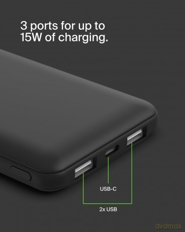 Belkin - Power Bank w/USB-C 10.000 mAh 15W, Black