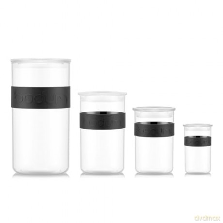 Bodum - PRESSO storage jar set of 12 pcs Black