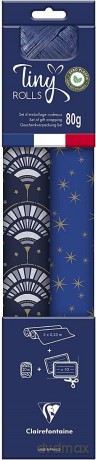 Claire Fontaine - Gift Wrapping Set - Tiny Rolls 5m x 35 cm - Blue