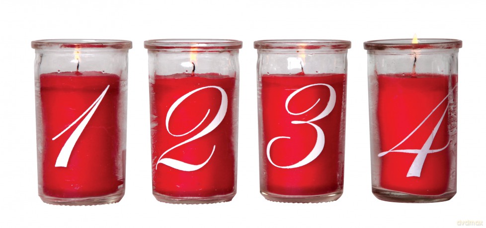 DGA - Advent Candles in glass - Red (12651008)