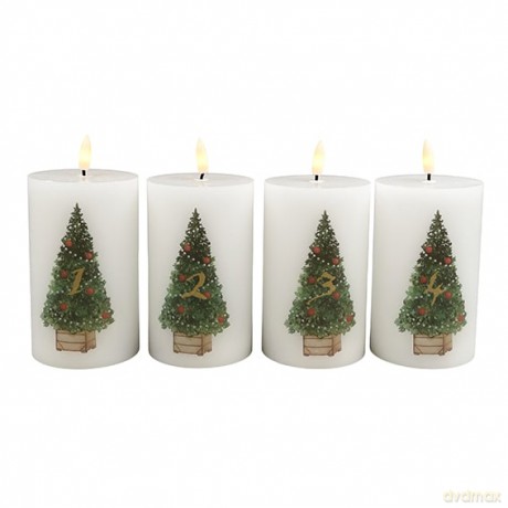 DGA - Advent candles LED - Christmas trees (15001024)