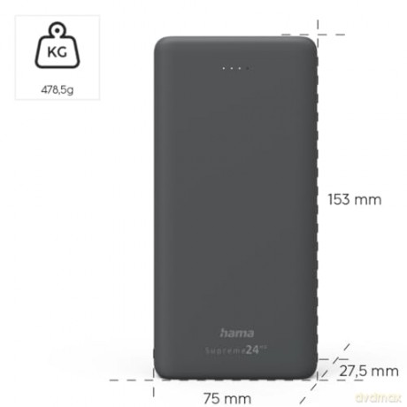Hama - Powerbank Supreme 24000mAh Grey