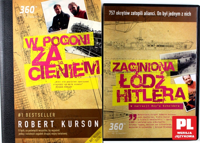 W pogoni za cieniem + Zaginiona Łódź Hitlera Pakiet [KSIĄŻKA]+[DVD]
