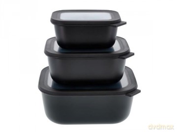 Mepal - Cirqula High Rect Bowl Set - Black (14605)