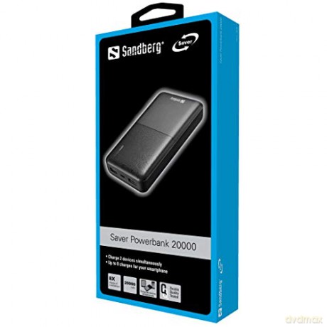 Sandberg - Saver Power Bank 20.000 mAh Black