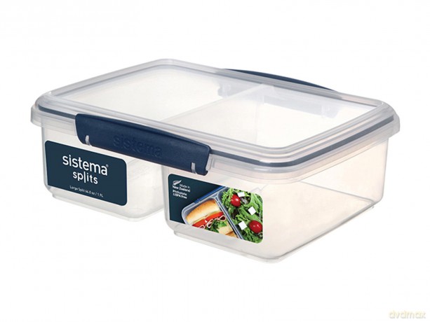 Sistema - Klip IT - Rectangular Split Large 2L - Dark Blue