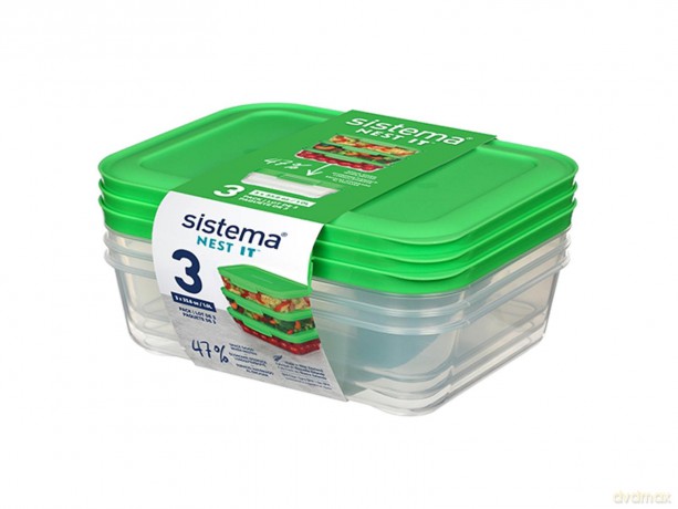 Sistema - Meal Prep 3Pack 1l