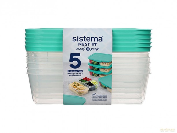 Sistema Meal Prep 5x1.9L śniadaniówki