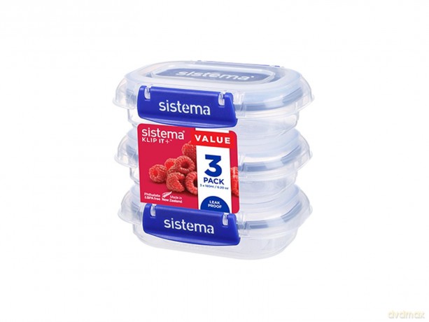 Sistema - Rectangle Klip It Plus 3Pack 180ml