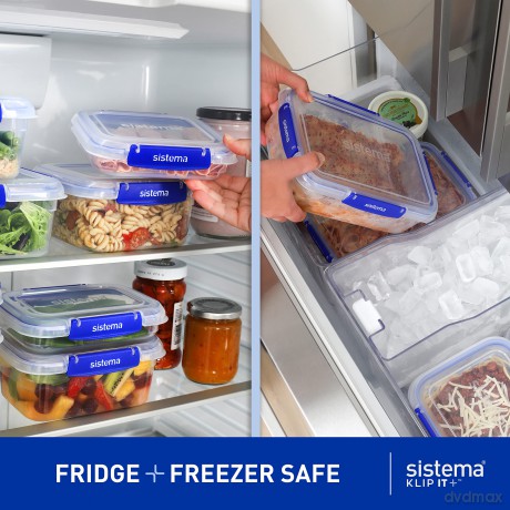 Sistema - Square Klip It Plus 3Pack 520ml