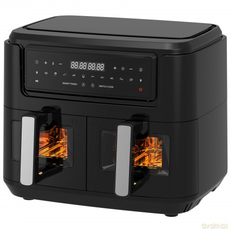 Sobczyk - Dual zone airfryer 9L, 2400W - Black
