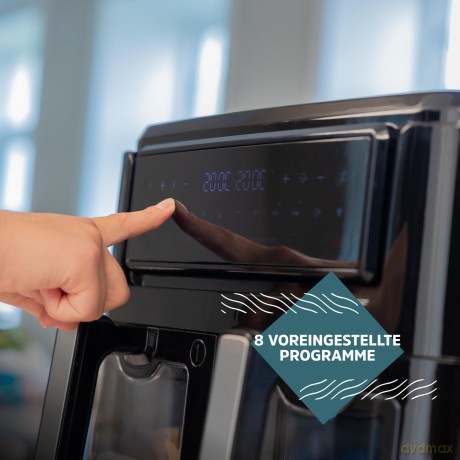 Sobczyk - Dual zone airfryer 9L, 2400W - Black