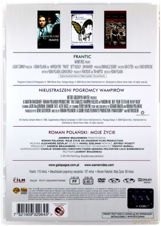 Roman Polański - Frantic / Nieustraszeni pogromcy wampirów / Roman Polański - film dokumentalny [3DVD]