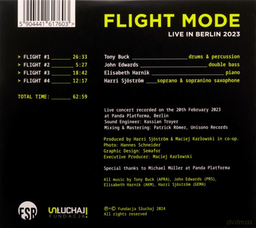 Tony Buck, John Edwards, Elizabeth Harnik, Harri Sjostrom: Flight Mode: Live in Berlin 2023 [CD]