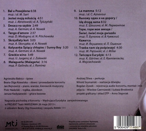 Wędrująca Eurydyka - Piosenki Z Repertuaru Anny German [CD]