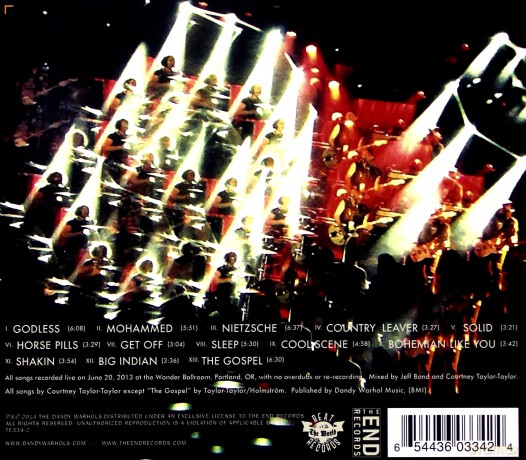 The Dandy Warhols: Thirteen Tales From Urban Bohemia Live At The Wonder (digipack) [CD]