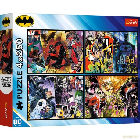 TREFL 4x250 el. Batman w akcji [PUZZLE]