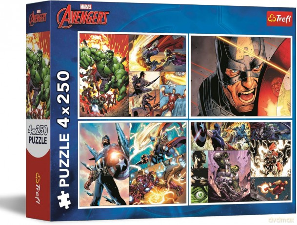 TREFL 4x250 el. Bohaterskie dni Avengers [PUZZLE]
