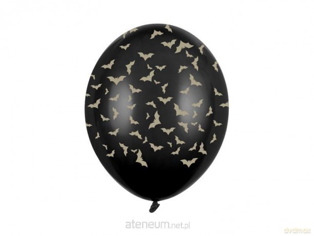 Balony Nietoperze pastel black 30cm 6szt