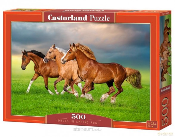 CASTORLAND 500 el. Konie w wiosennym galopie [PUZZLE]