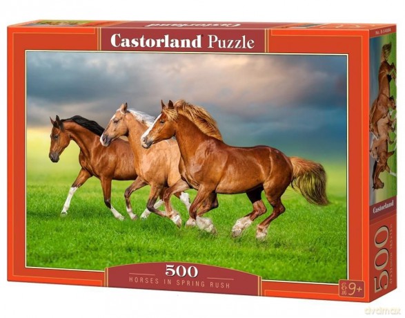 CASTORLAND 500 el. Konie w wiosennym galopie [PUZZLE]