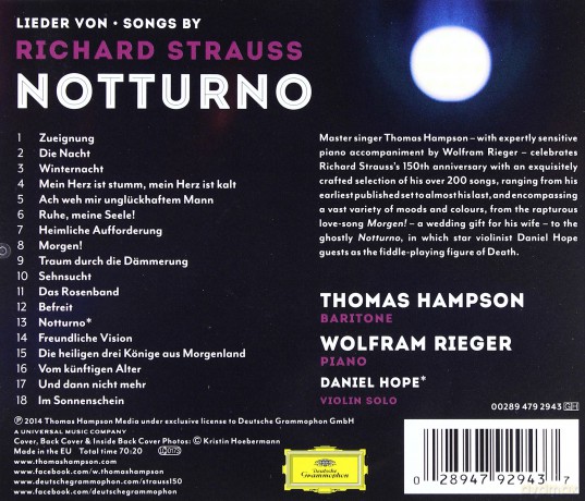 Thomas Hampson: Notturno [CD]