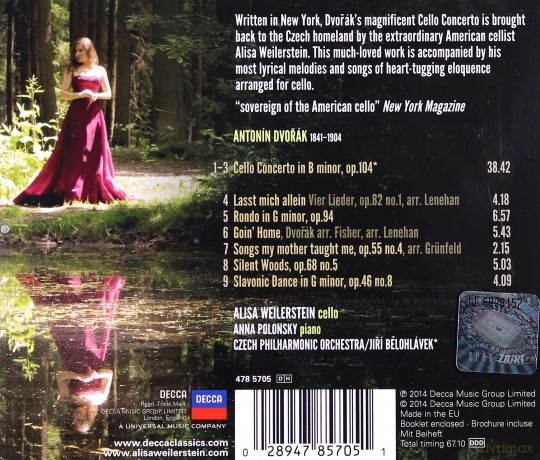 Alisa Weilerstein: Dvorak Cello Concerto [CD]