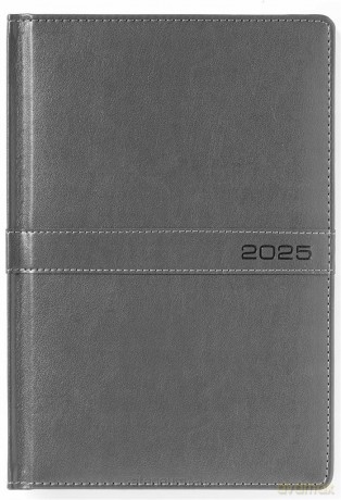 Kalendarz 2025 A4 dzienny biznesowy szary [KALENDARZ]