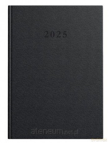 Kalendarz 2025 książkowy A5 Standard DTP czarny [KALENDARZ]