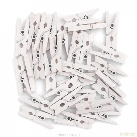 Klamerki mini white 30szt