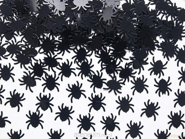 Konfetti Pająki czarny 1,2x1,2cm 15g