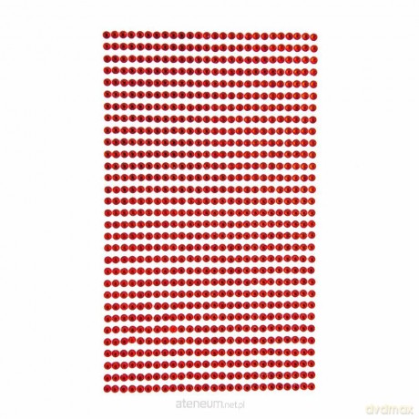 Kryształki samoprzylepne Red 3mm 806szt
