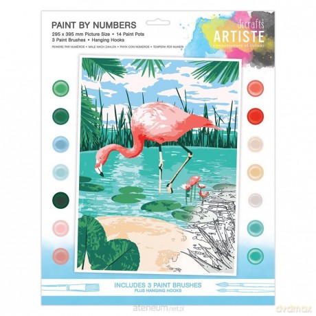 Malowania po numerach - Tropical flamingo